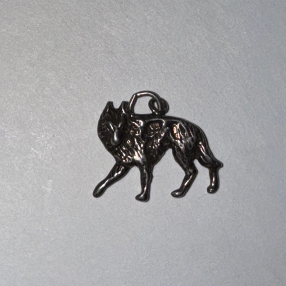 Handmade Sterling Silver Wolf Pendant